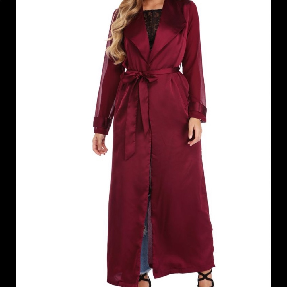 Windsor Burgundy Duster coat